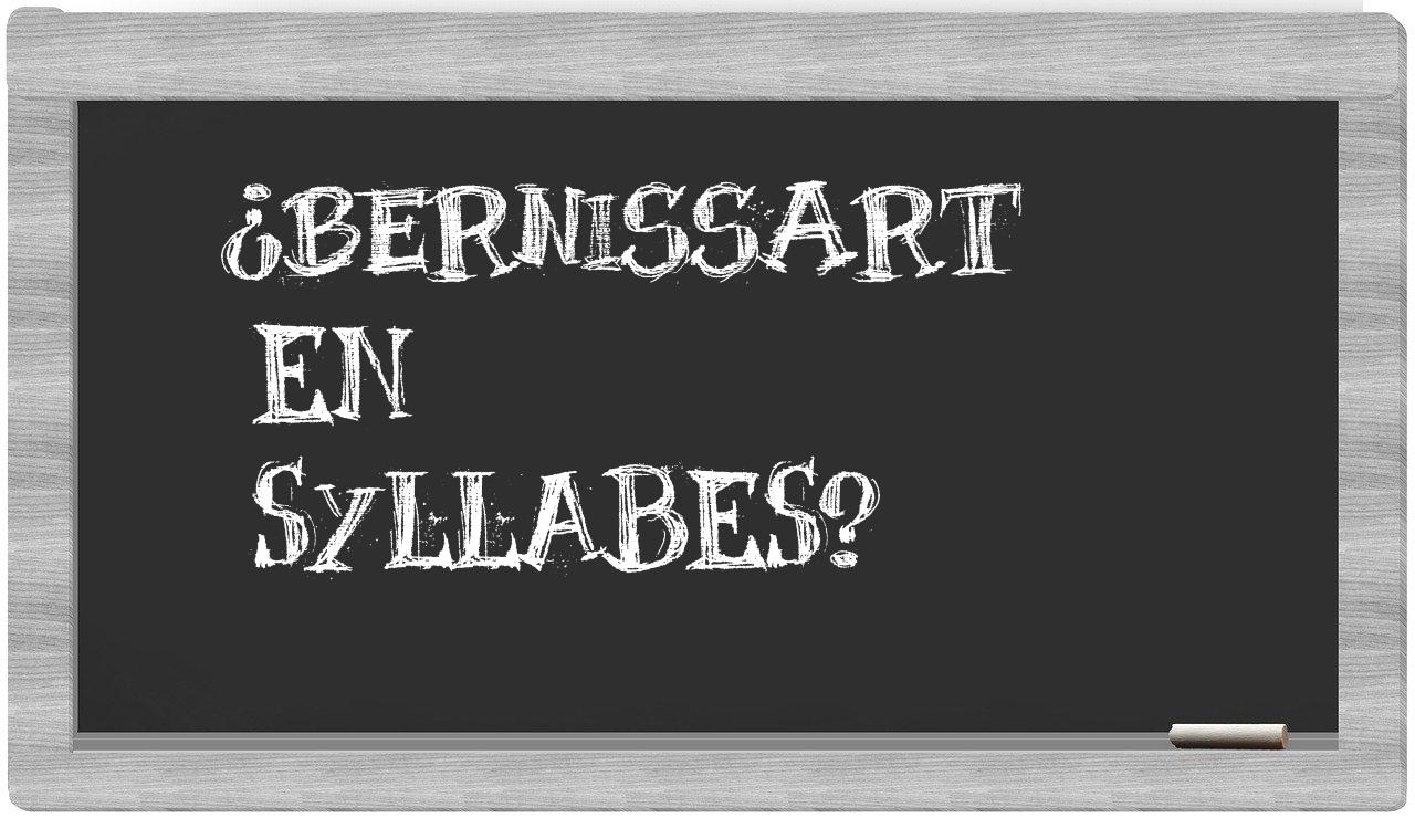 Bernissart in syllables