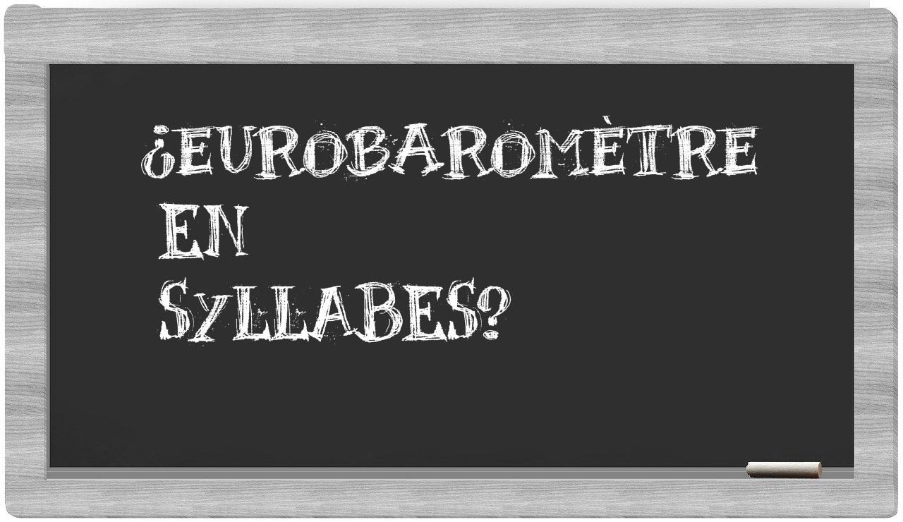 Eurobaromètre in syllables