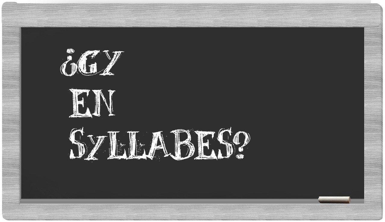Gy in syllables