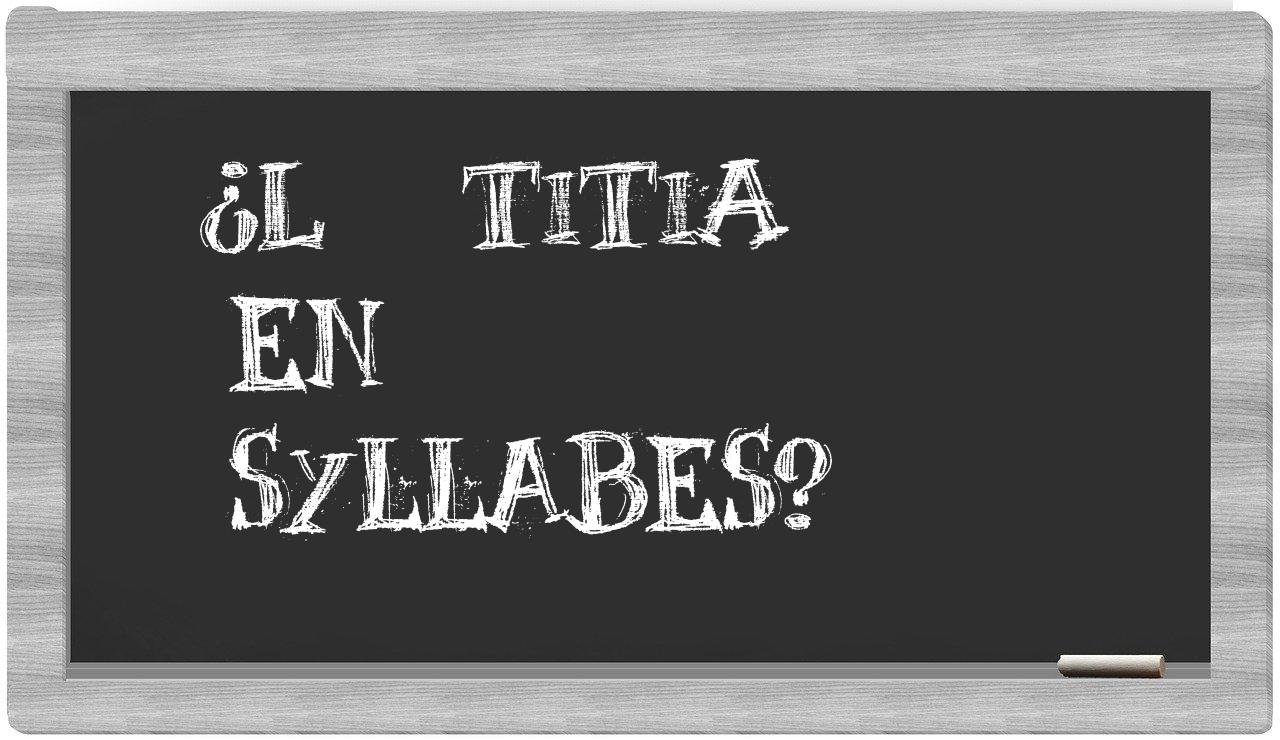 Lætitia in syllables