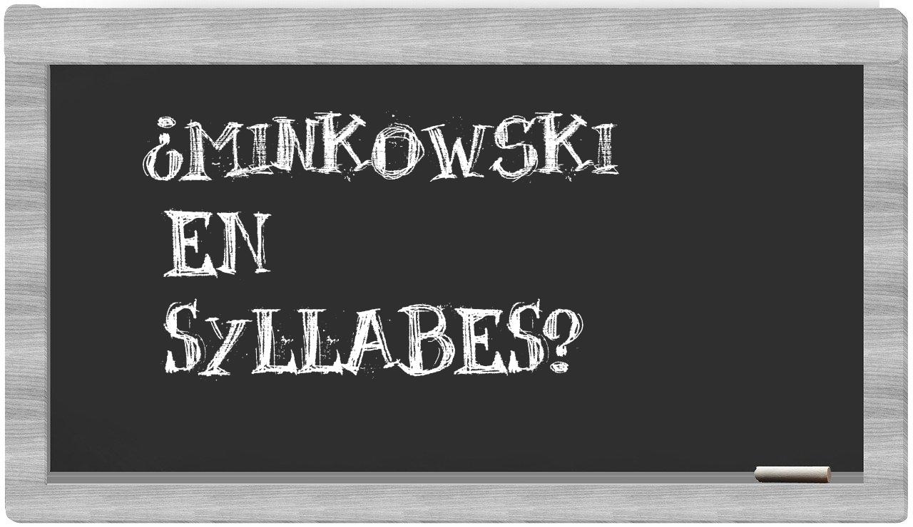 Minkowski in syllables