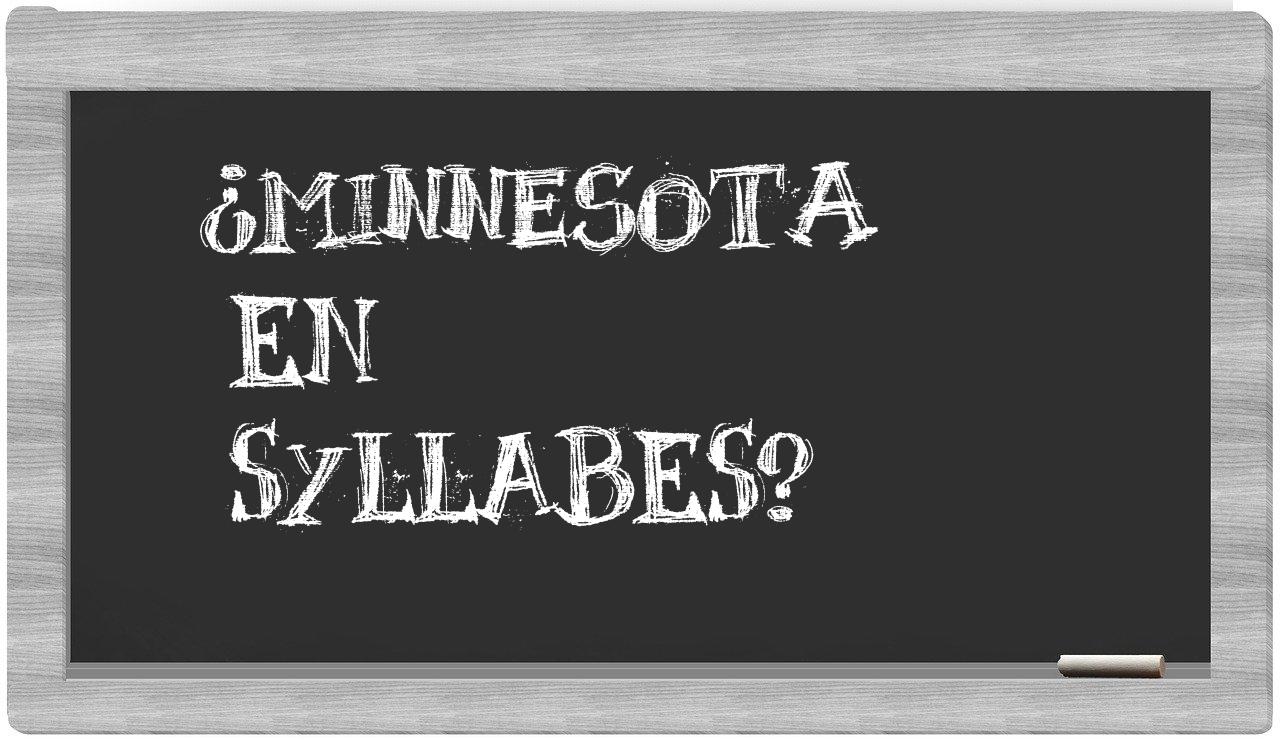 Minnesota in syllables