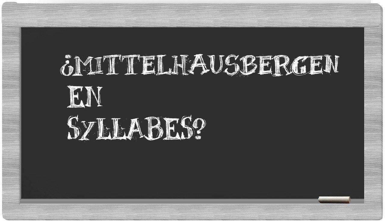 Mittelhausbergen in syllables