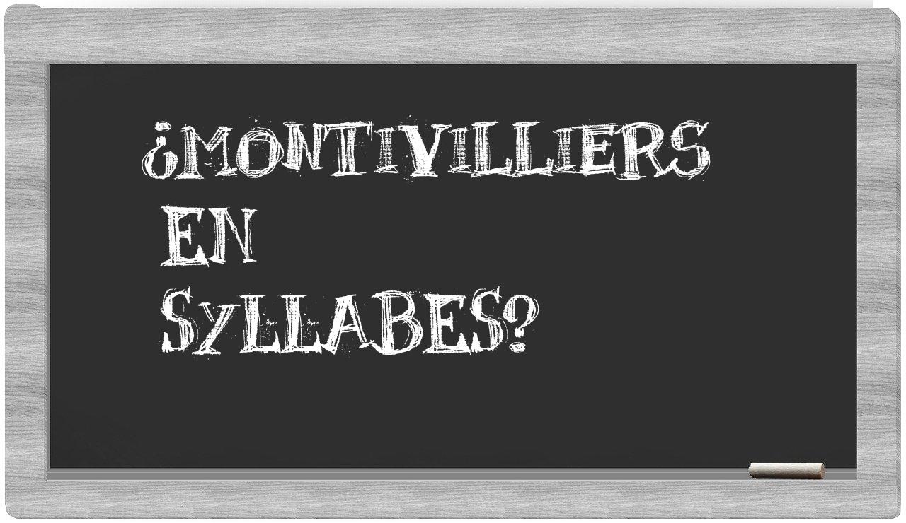 Montivilliers in syllables