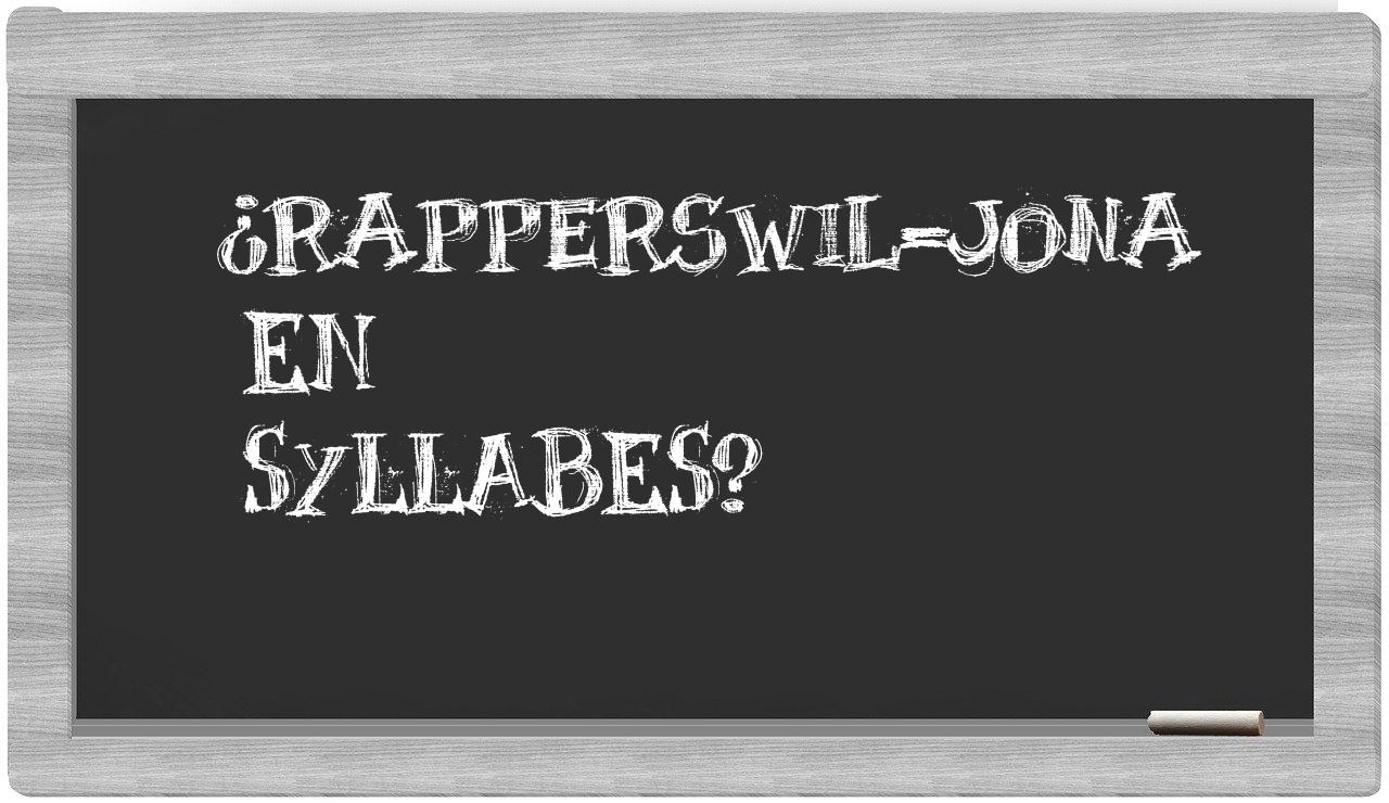 Rapperswil-Jona in syllables
