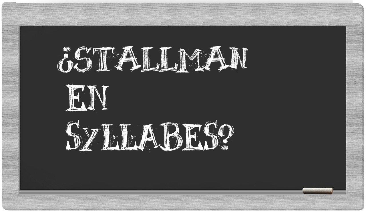 Stallman in syllables