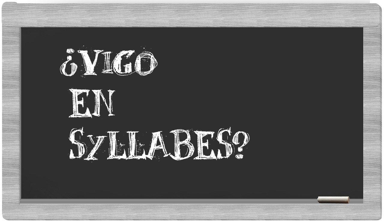 Vigo in syllables