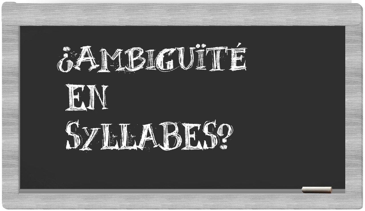 ambiguïté in syllables