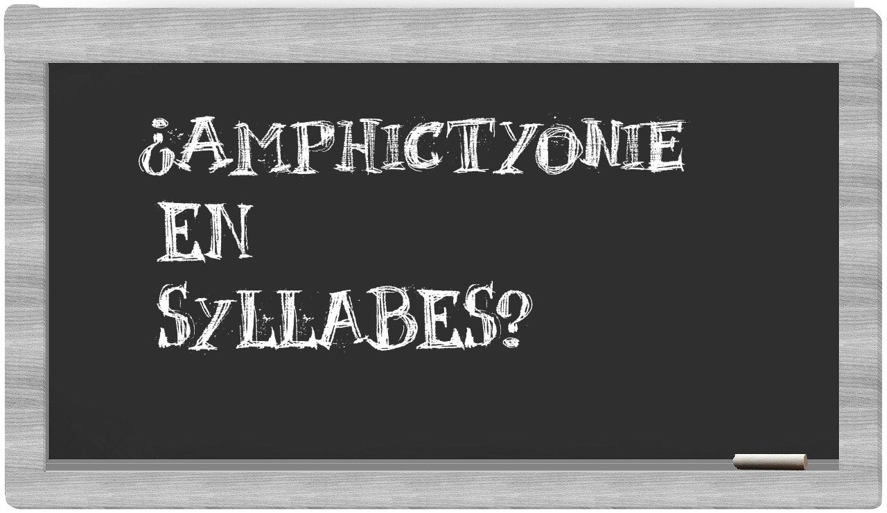amphictyonie in syllables