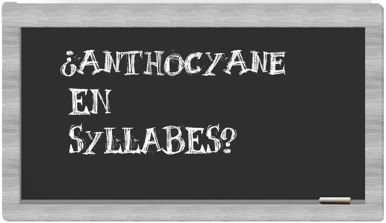 anthocyane in syllables