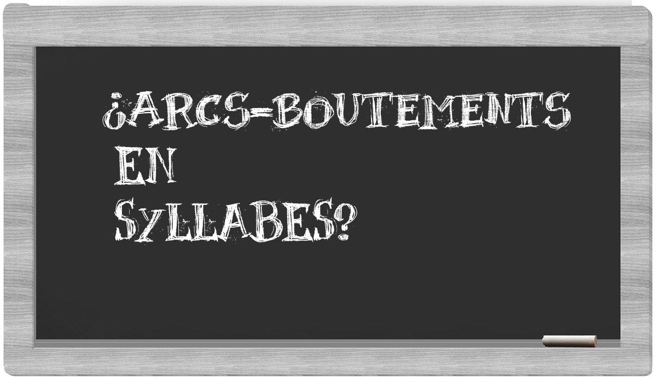 arcs-boutements in syllables