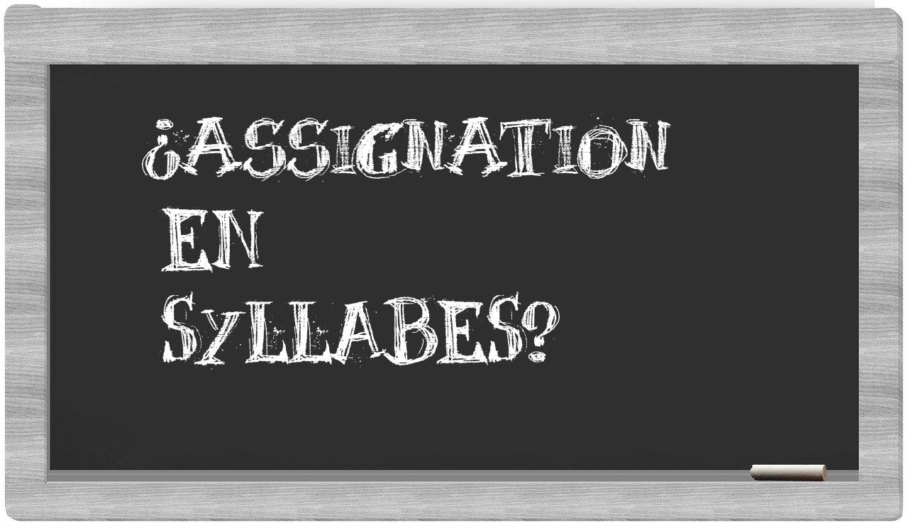 assignation in syllables