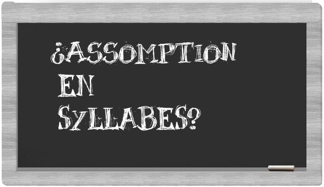assomption in syllables