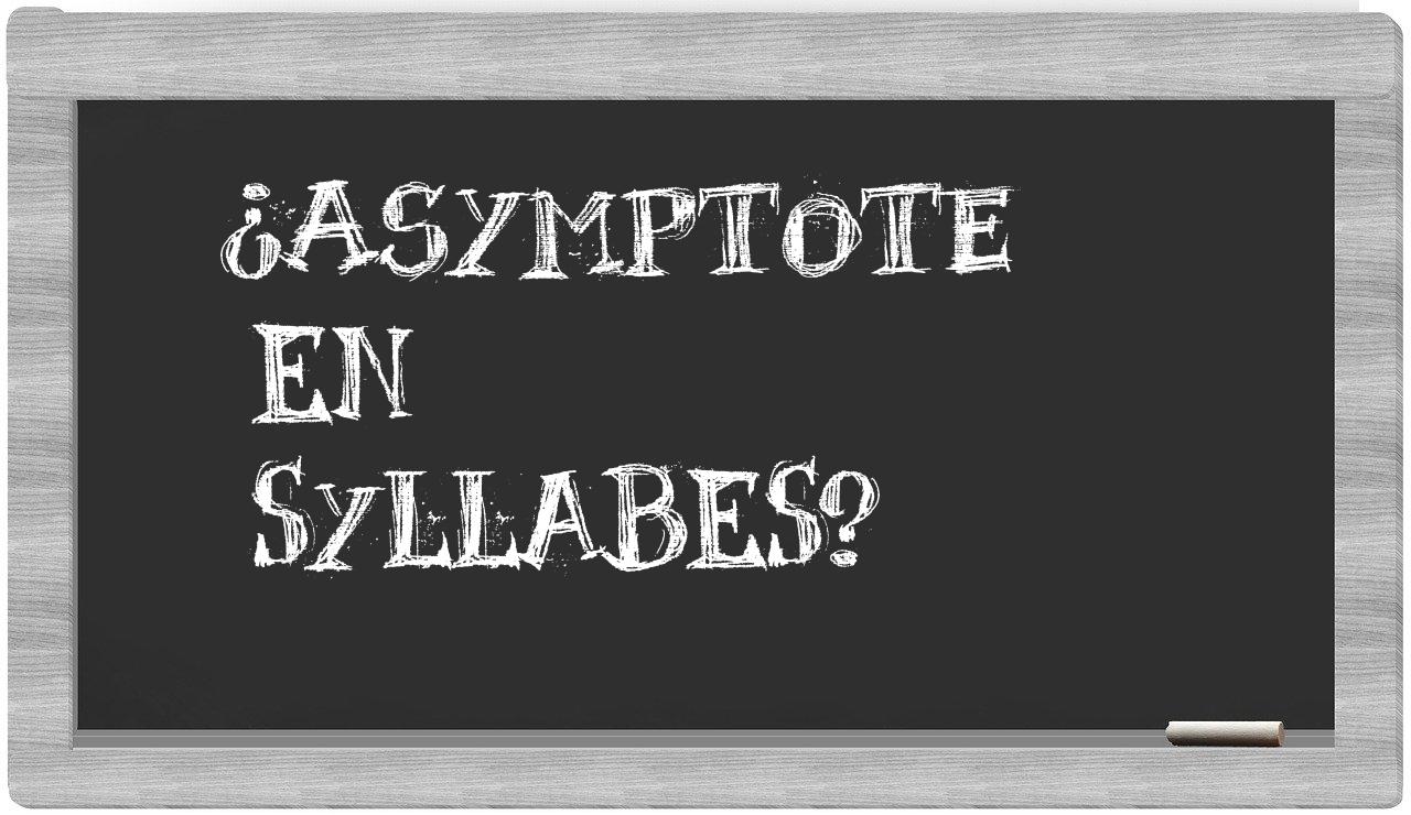 asymptote in syllables