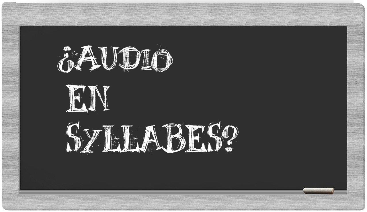 audio in syllables