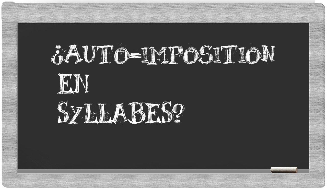 auto-imposition in syllables