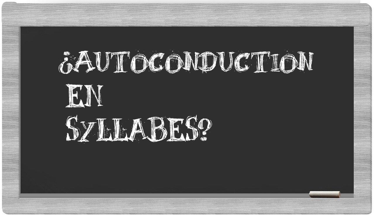 autoconduction in syllables