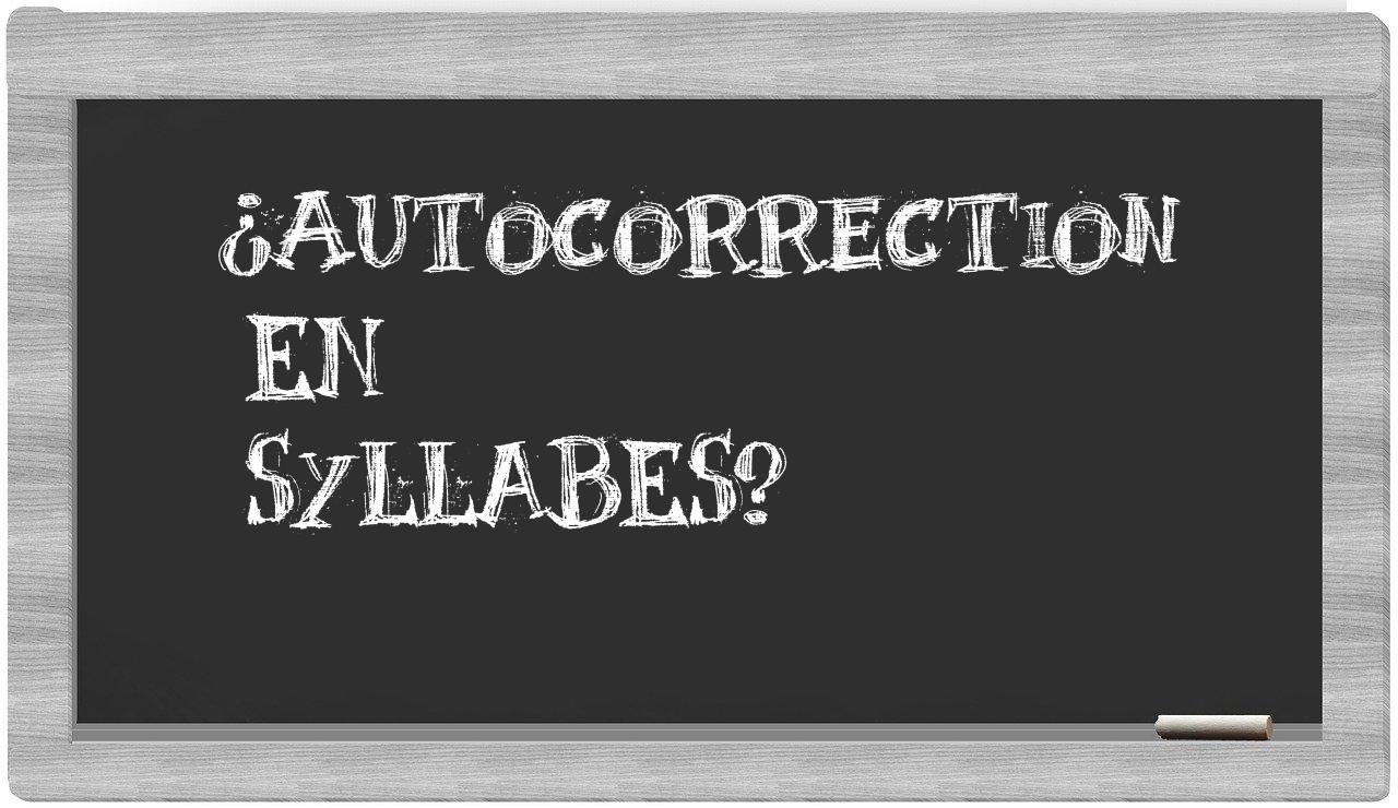 autocorrection in syllables