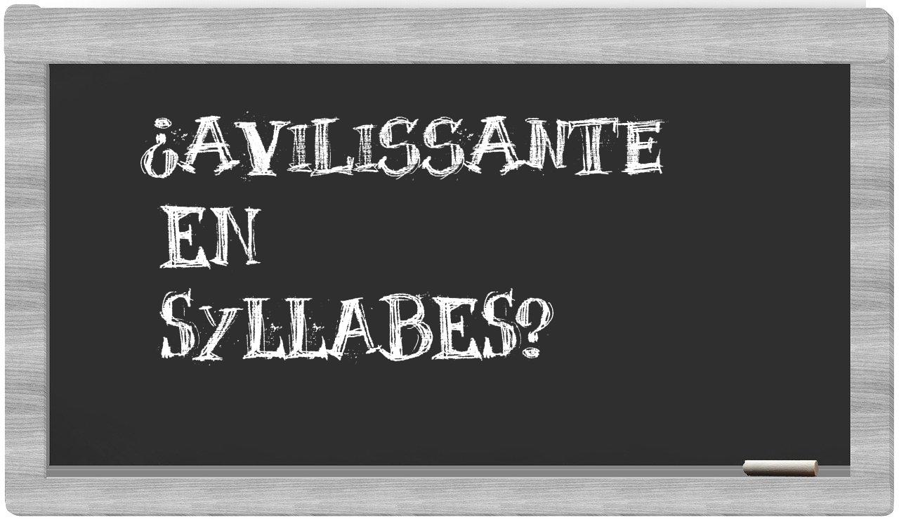 avilissante in syllables