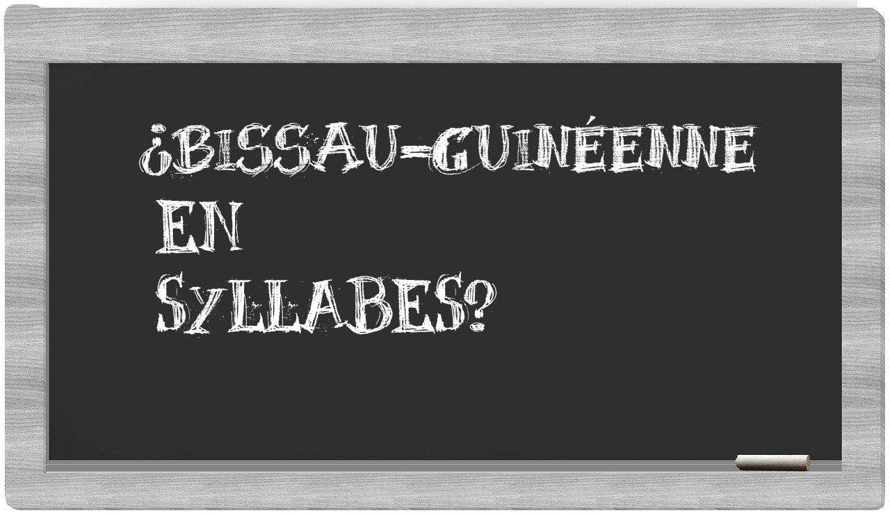bissau-guinéenne in syllables