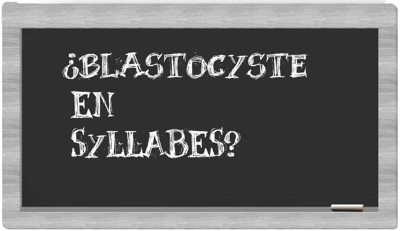 blastocyste in syllables