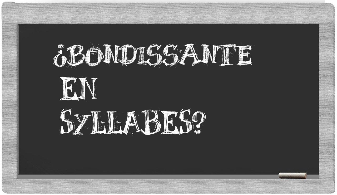 bondissante in syllables