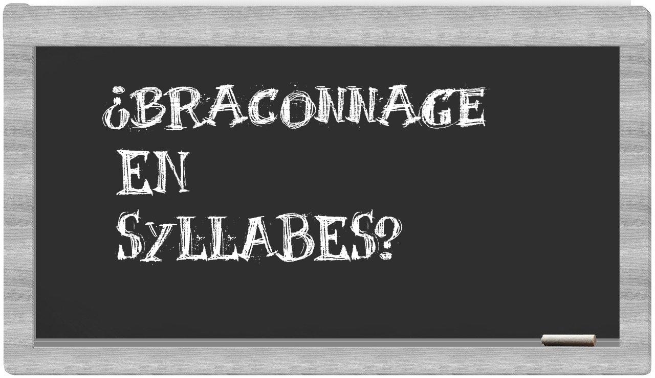 braconnage in syllables