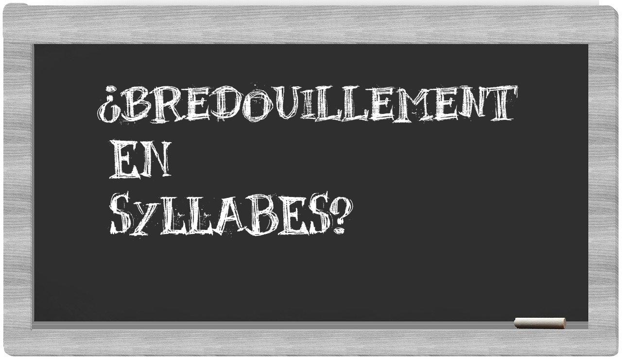 bredouillement in syllables