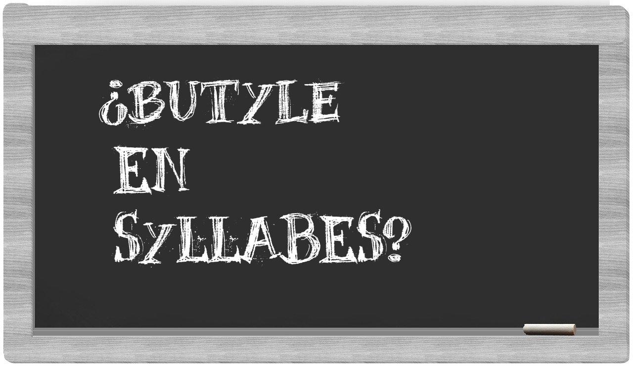 butyle in syllables