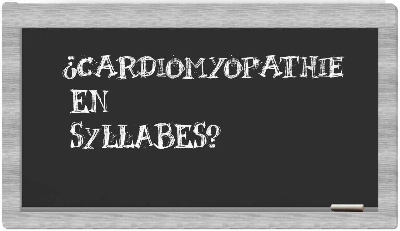 cardiomyopathie in syllables
