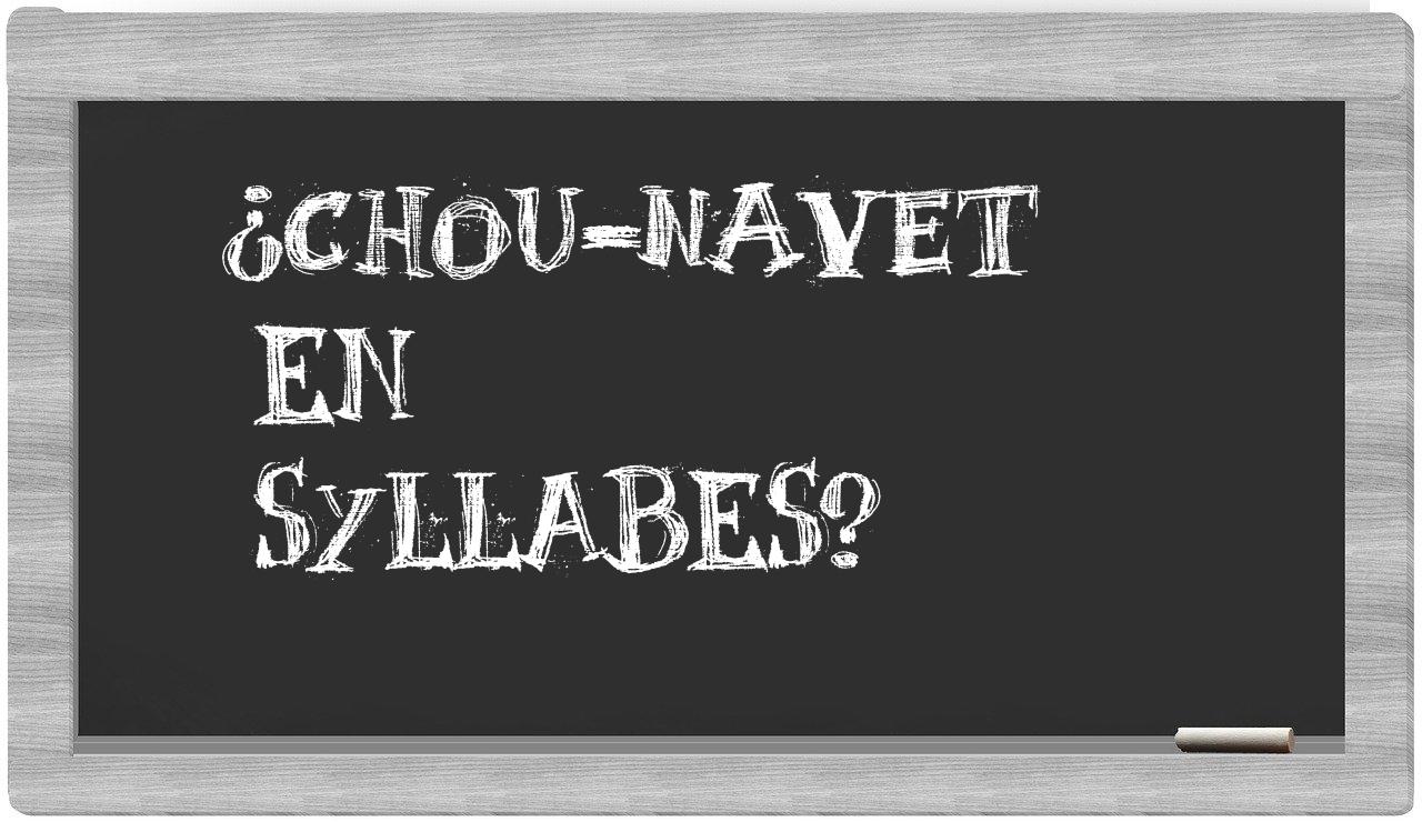 chou-navet in syllables