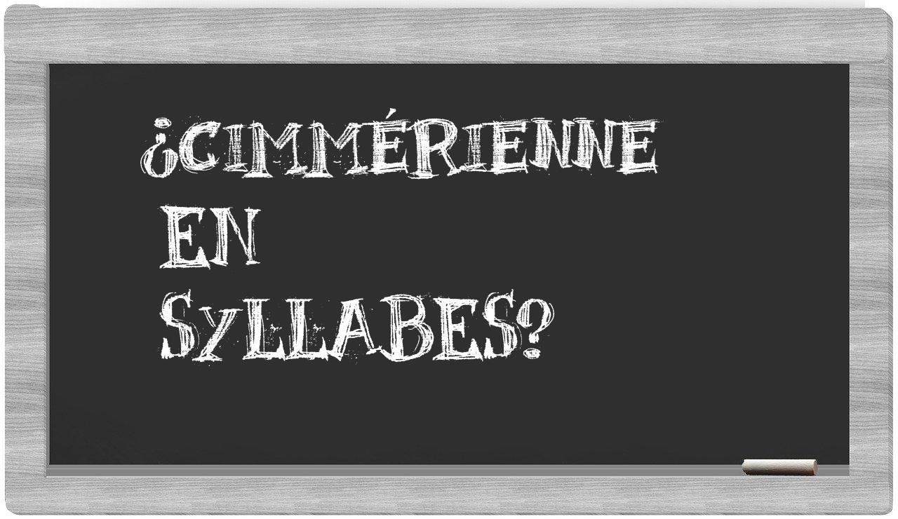 cimmérienne in syllables