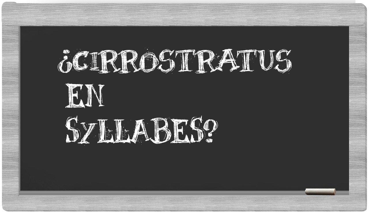cirrostratus in syllables