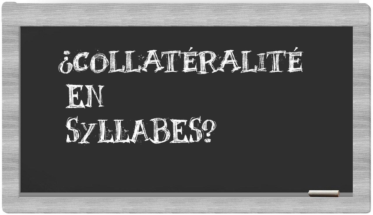 collatéralité in syllables