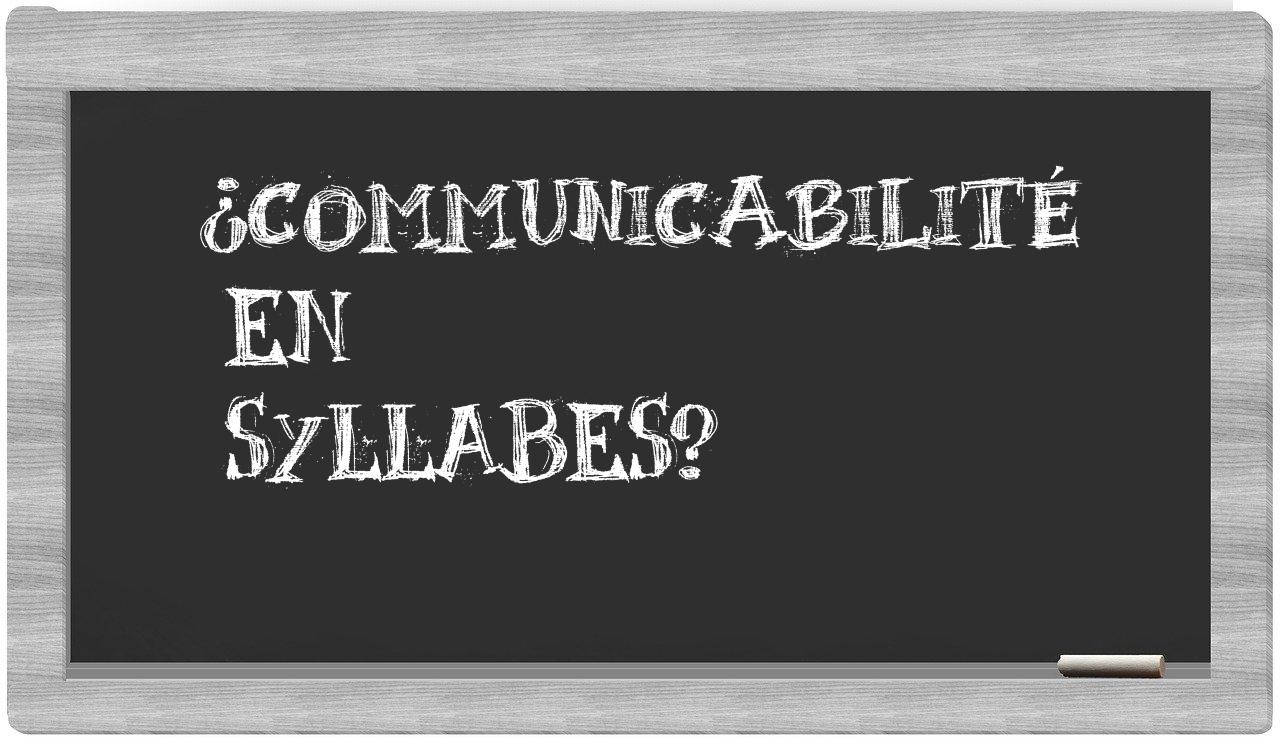 communicabilité in syllables