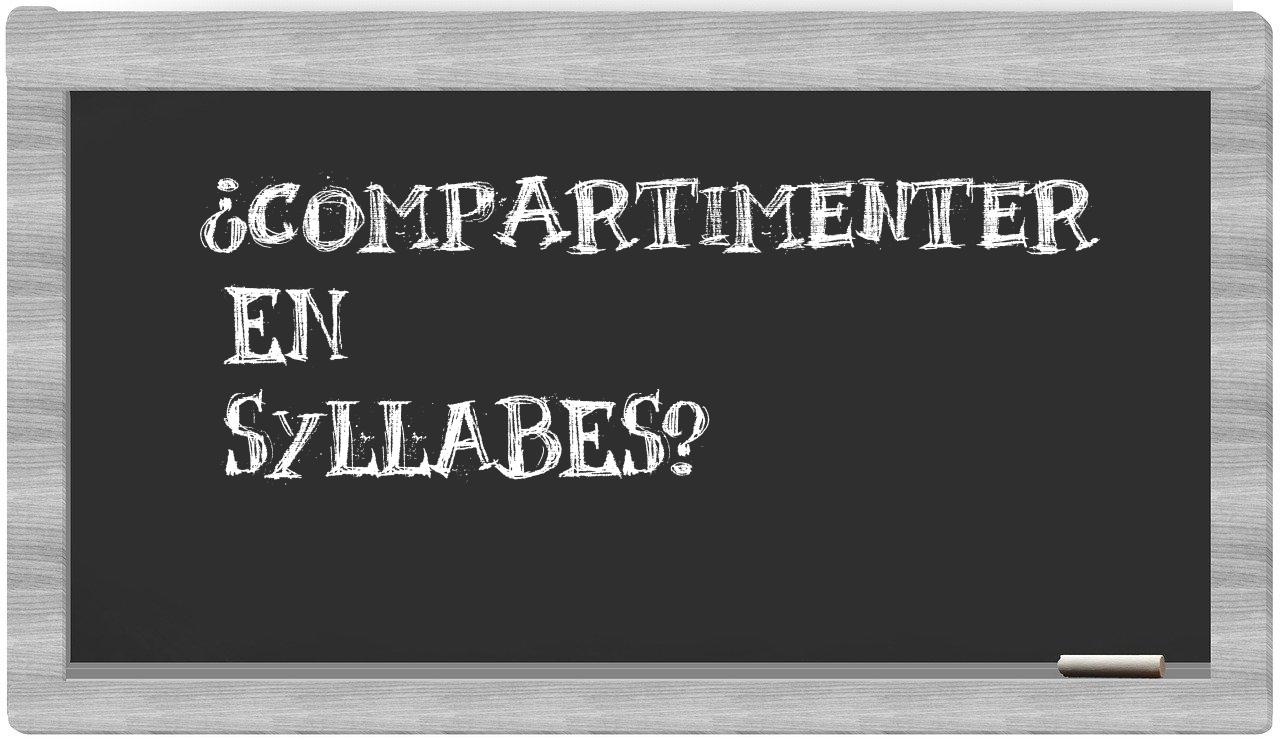 compartimenter in syllables