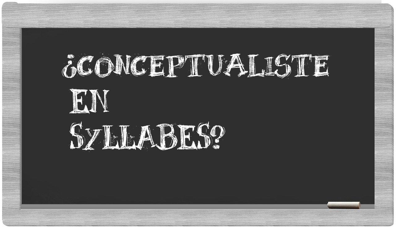 conceptualiste in syllables