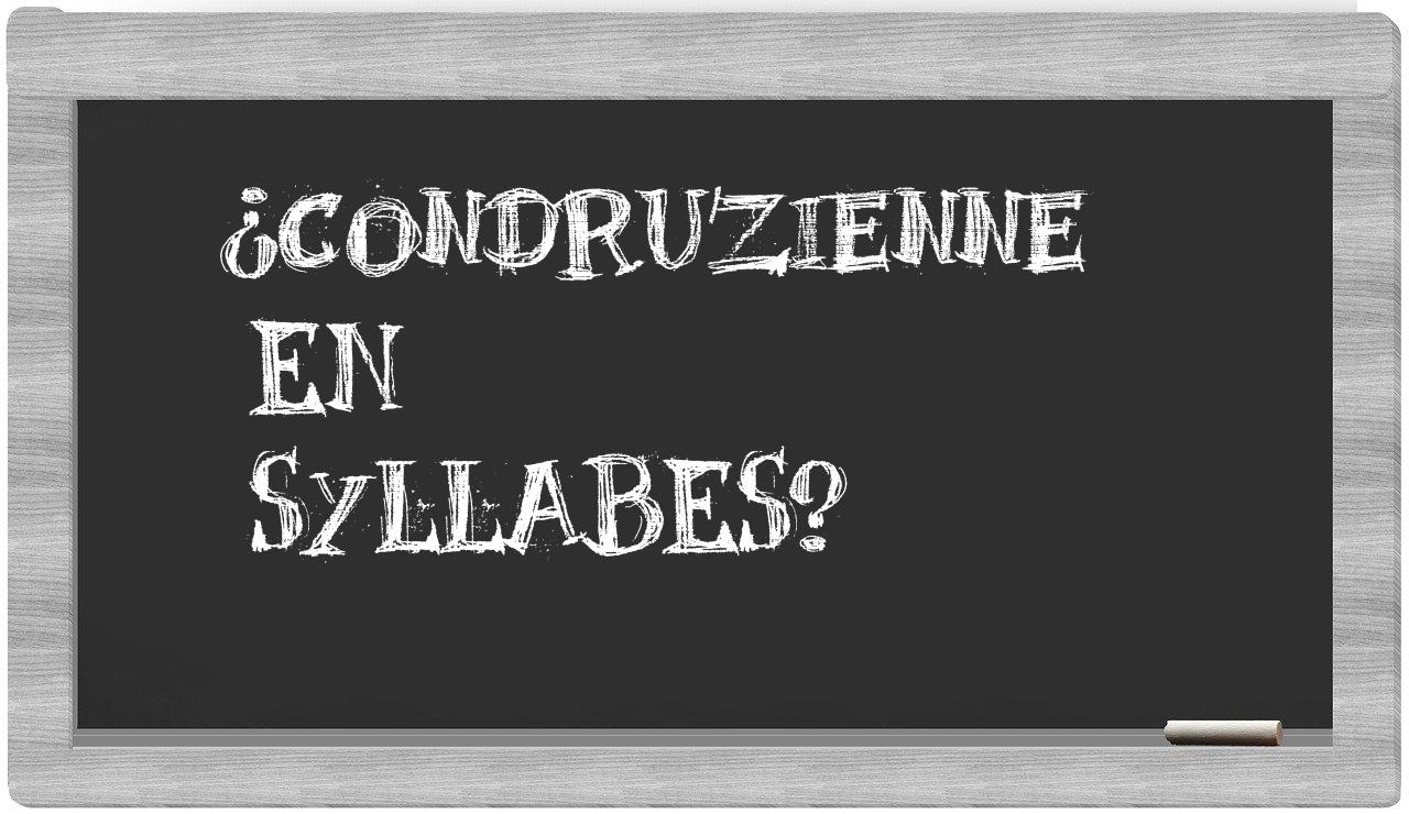 condruzienne in syllables