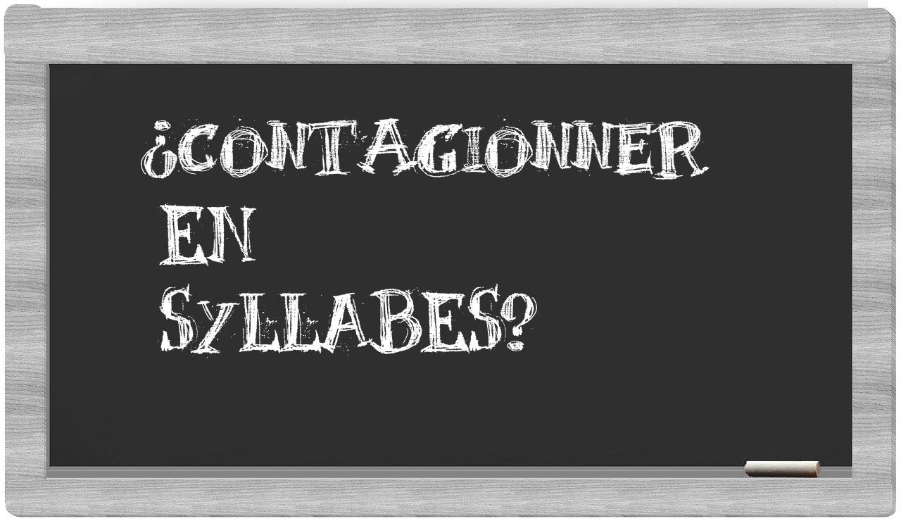 contagionner in syllables