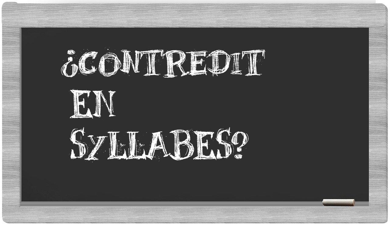 contredit in syllables