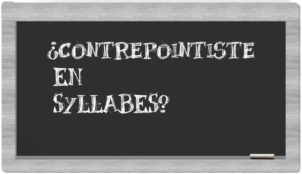 contrepointiste in syllables