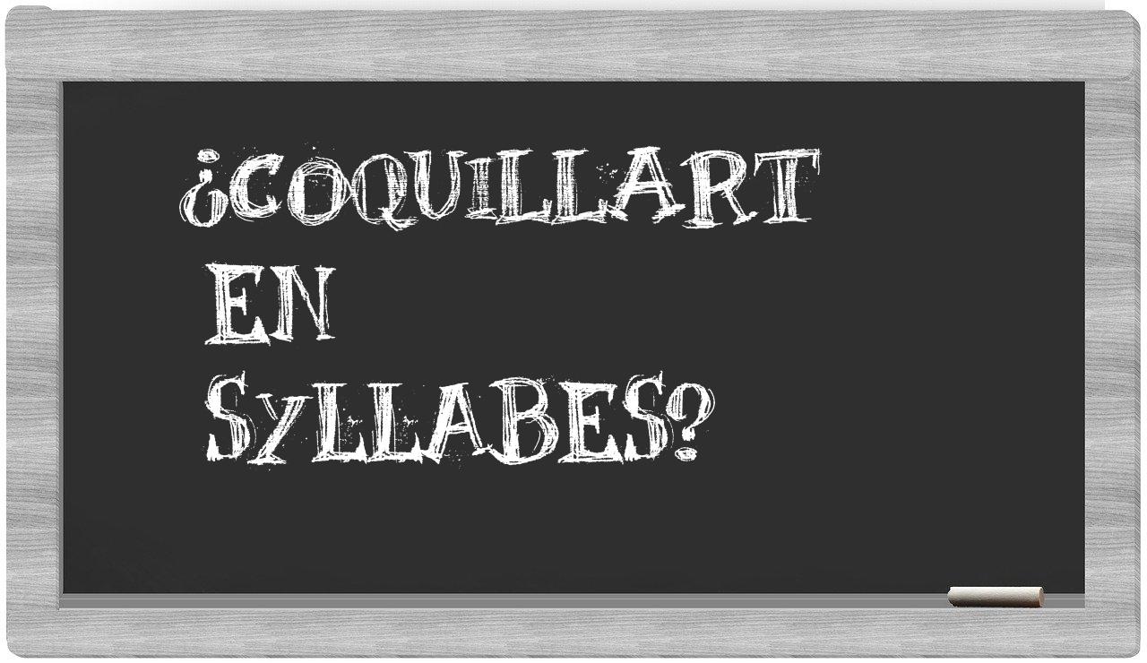 coquillart in syllables