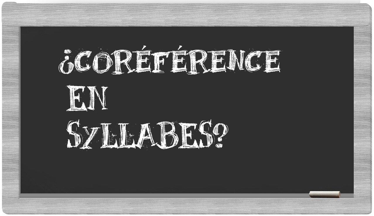 coréférence in syllables