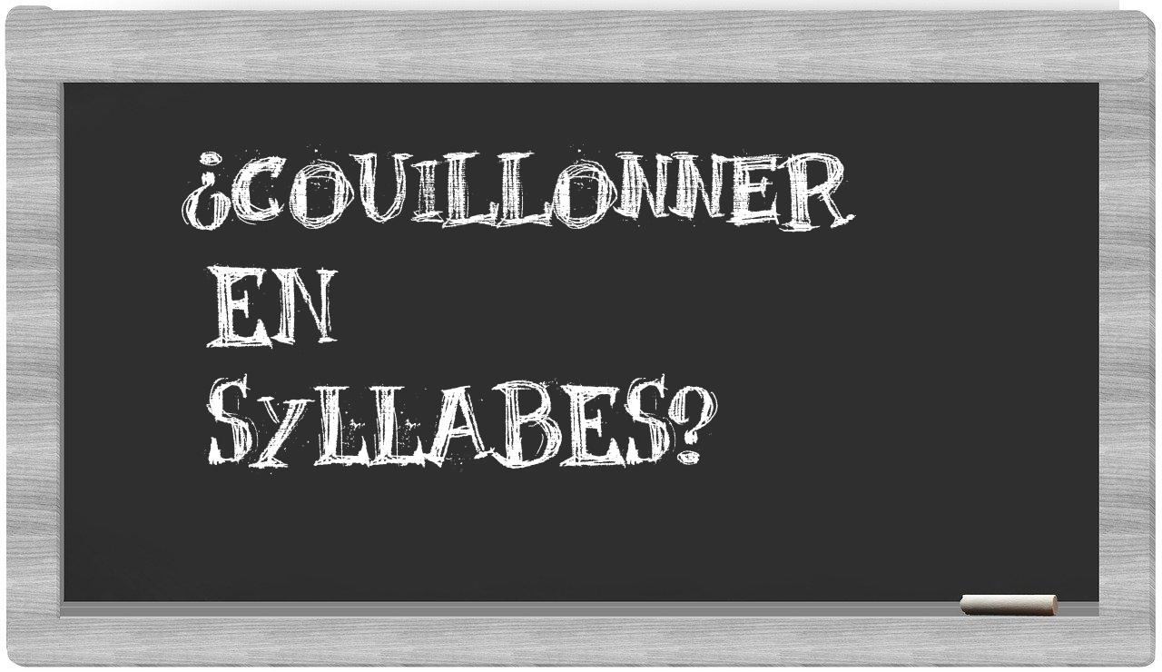 couillonner in syllables