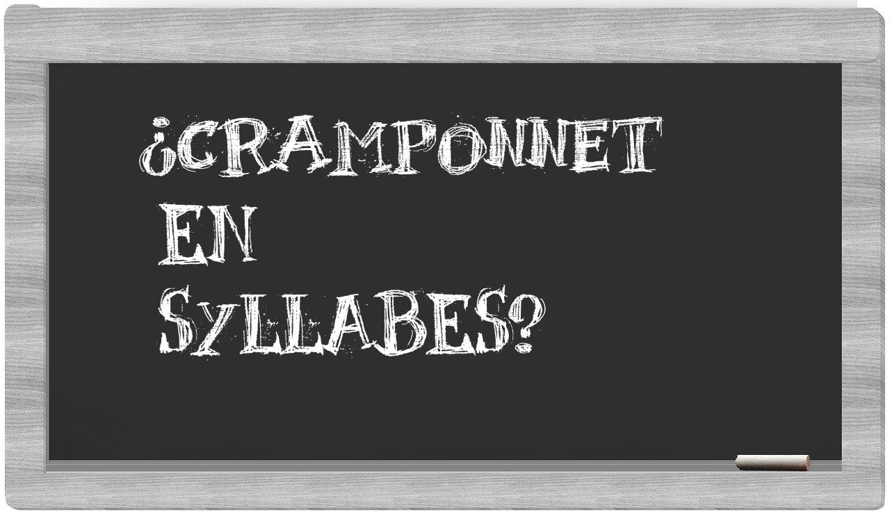 cramponnet in syllables