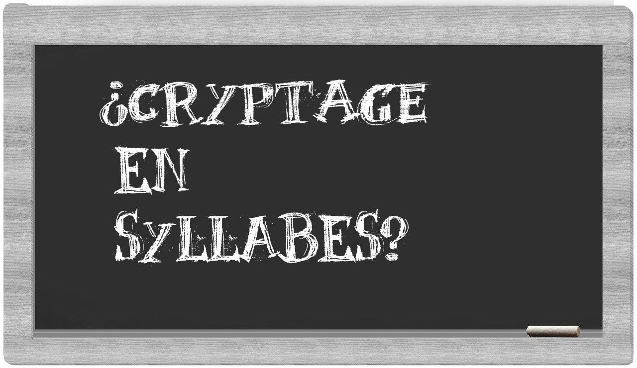 cryptage in syllables