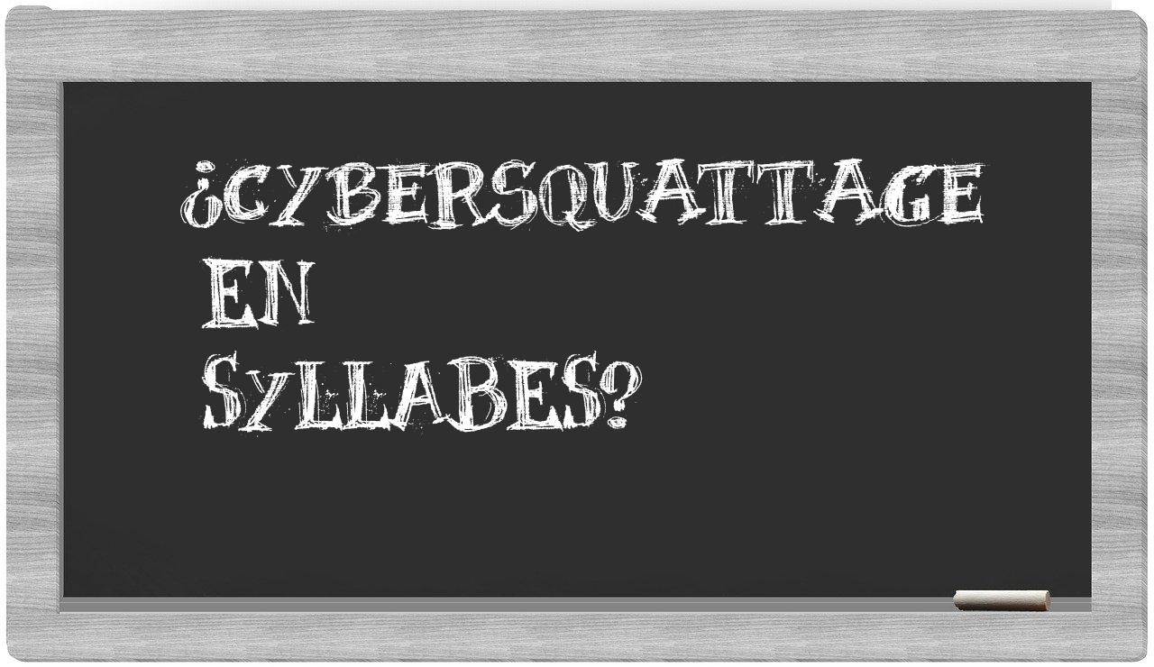 cybersquattage in syllables