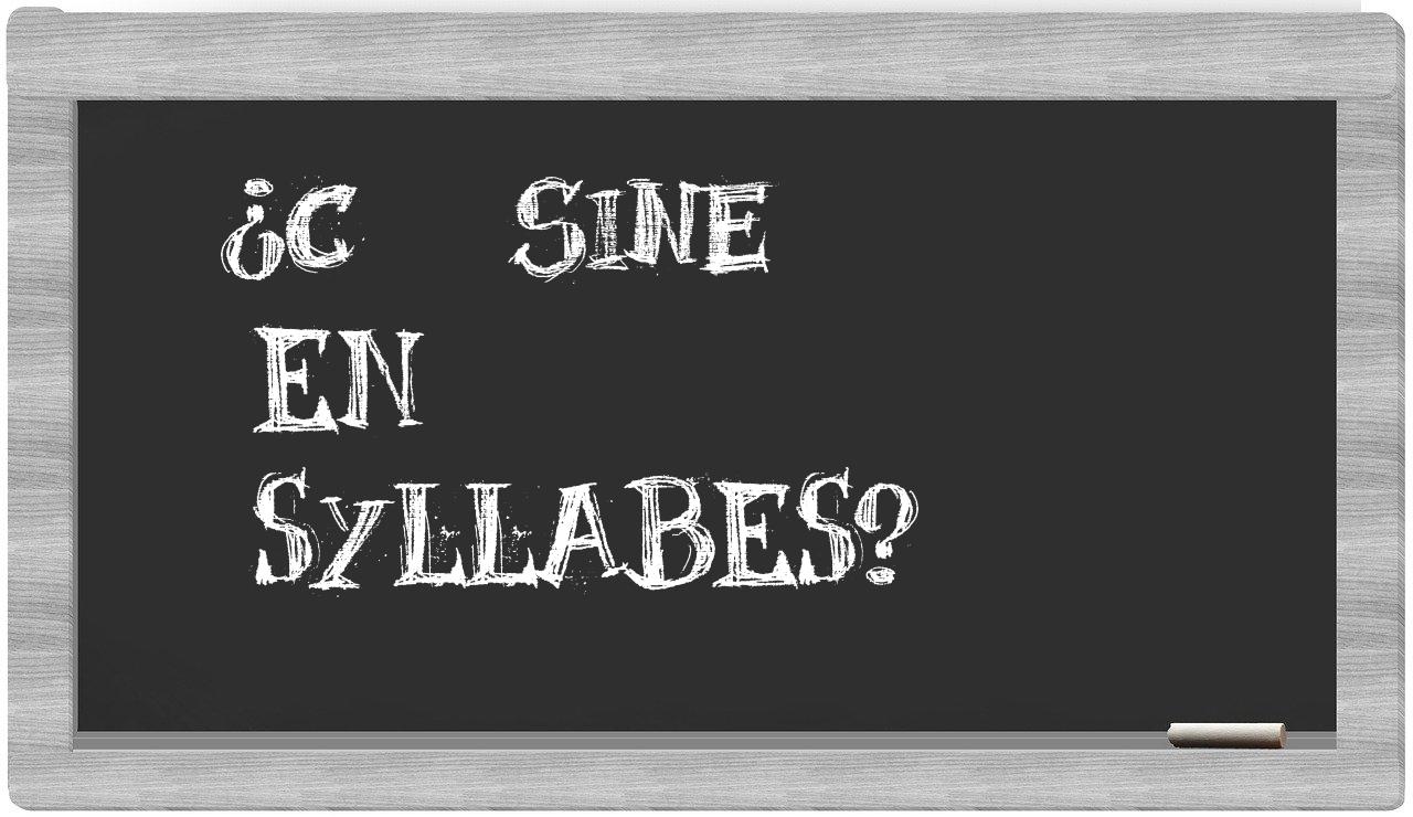 cæsine in syllables