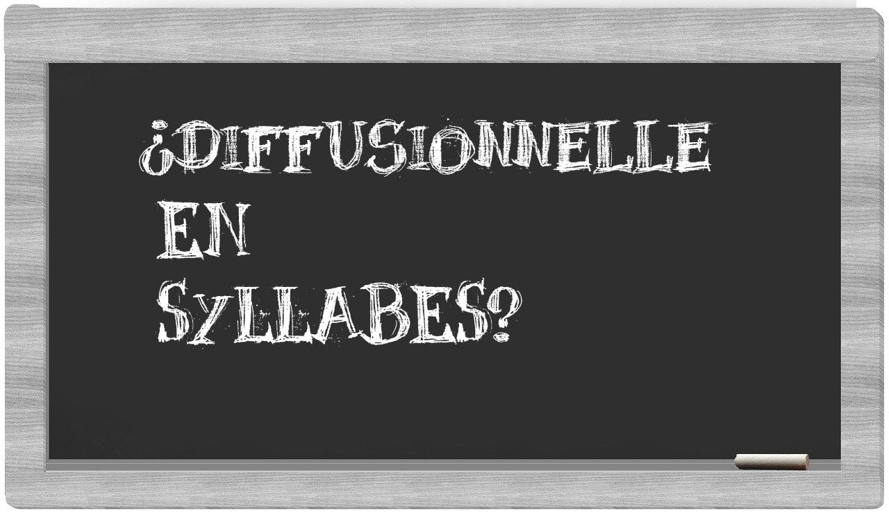 diffusionnelle in syllables