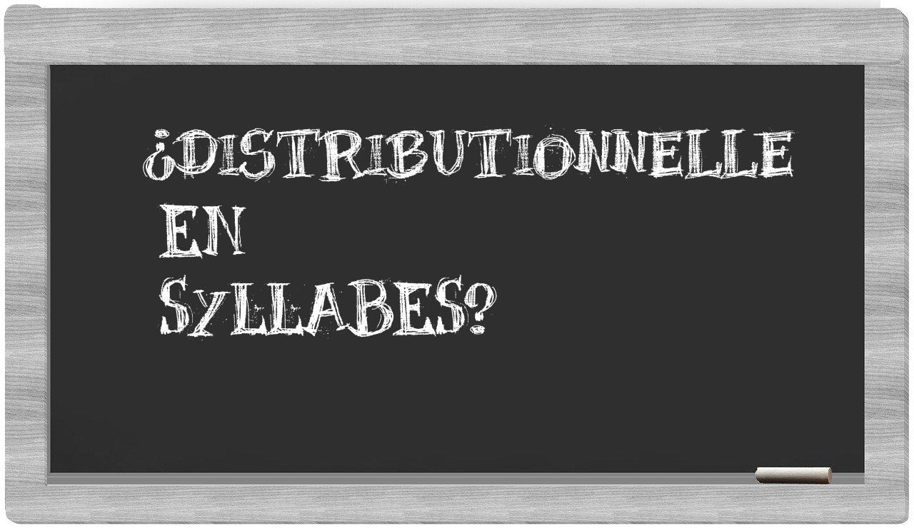 distributionnelle in syllables